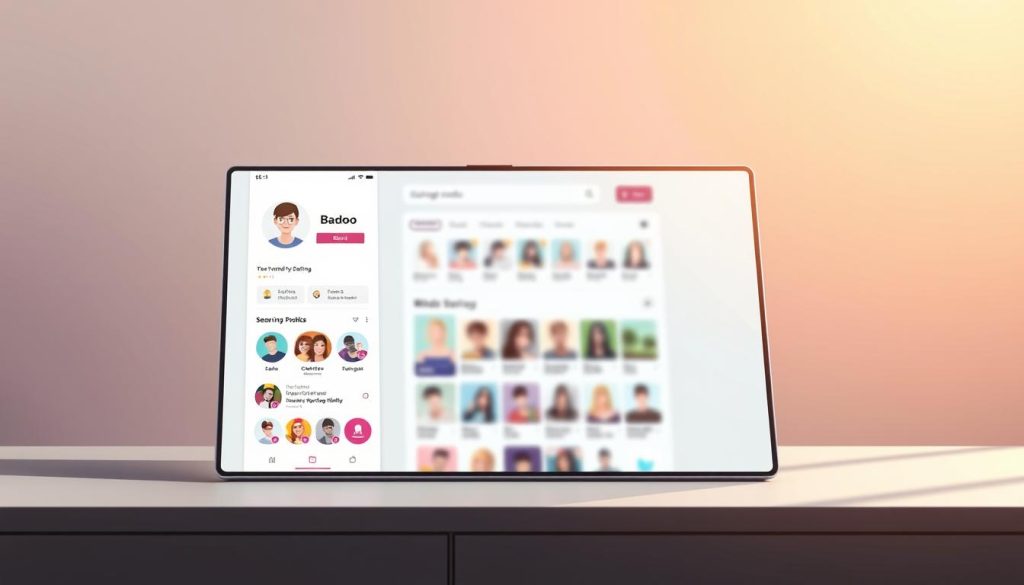 Badoo user interface Badoo user interface
