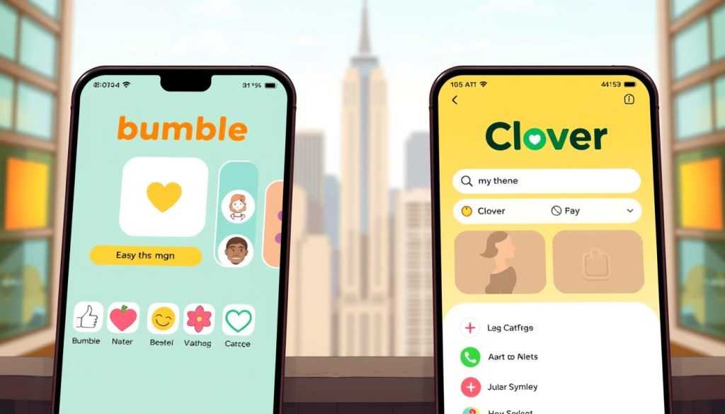 Bumble vs. Clover user interface Bumble vs. Clover user interface