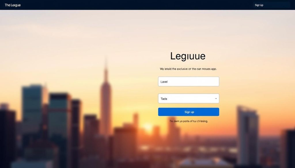 The League Dating sign up