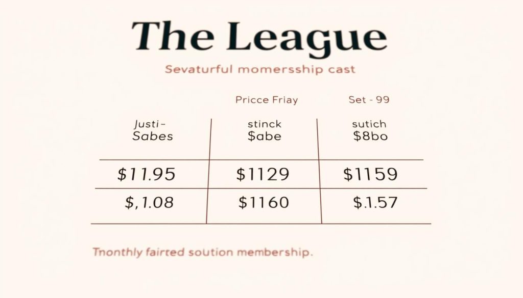 The League cost per month The League cost per month