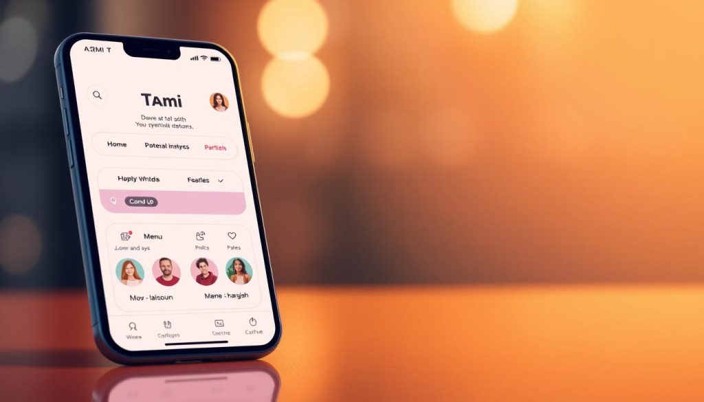 Taimi interface navigation
