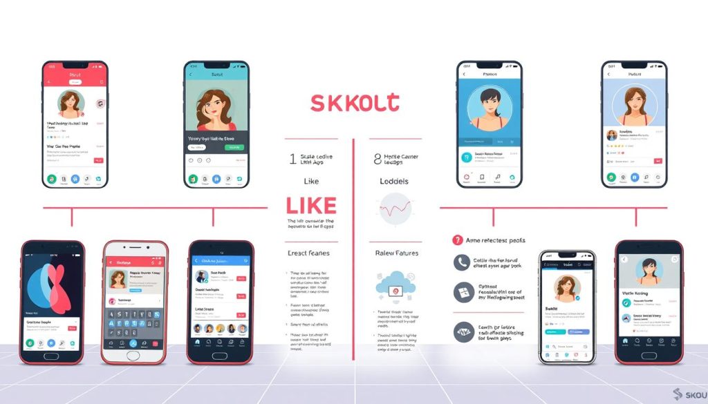 Comparison of Skout's like system to other dating apps