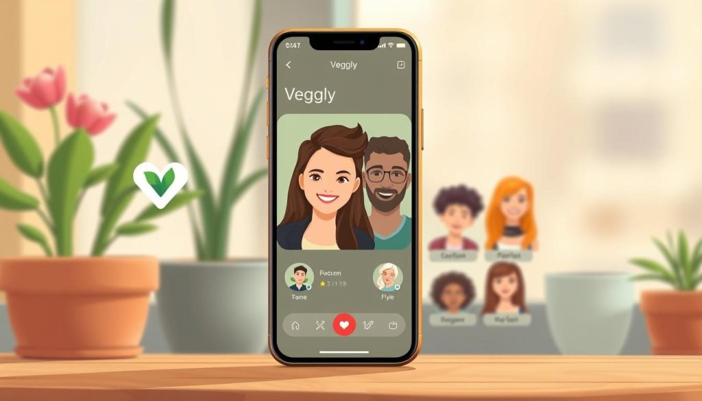 Veggly mobile app interface