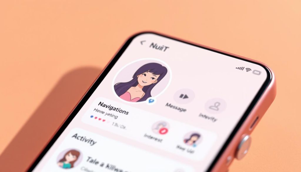 NUiT Dating profile navigation
