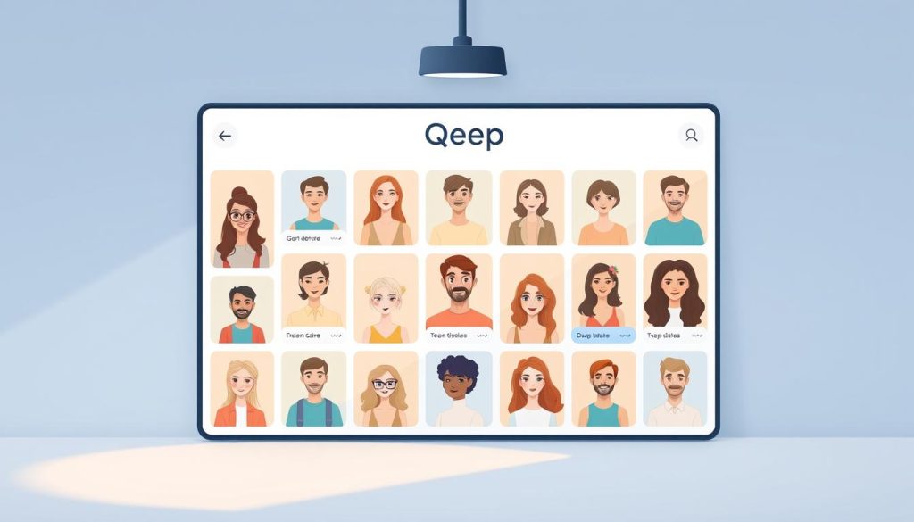 Qeep profile photo selection