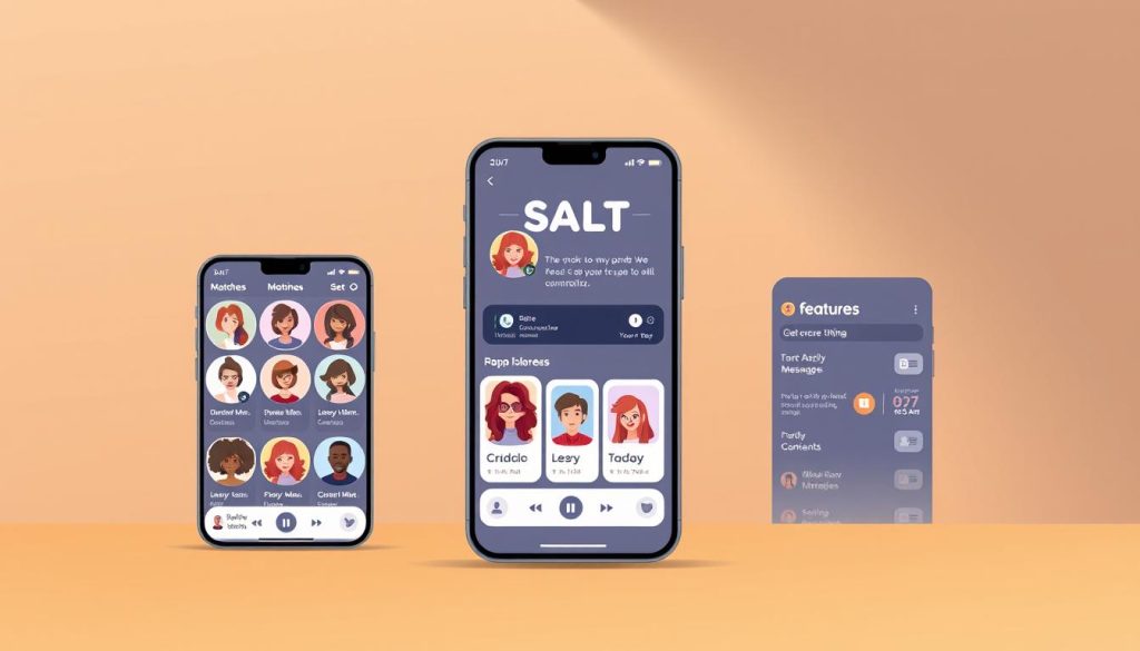 SALT Dating App Interface SALT Dating App Interface