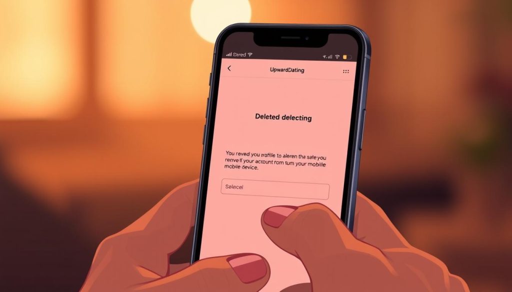 delete Upward Dating account mobile