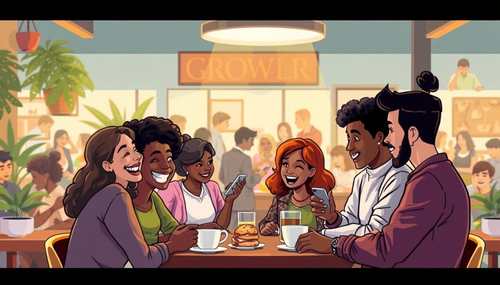Growlr community features