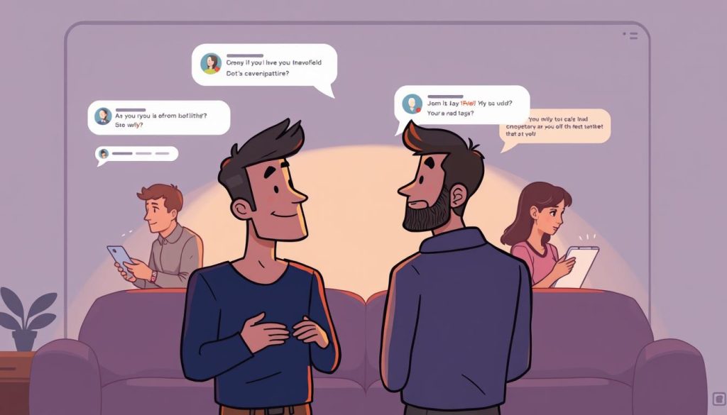 Growlr conversation stages
