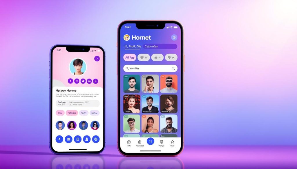 Hornet dating app interface Hornet dating app interface