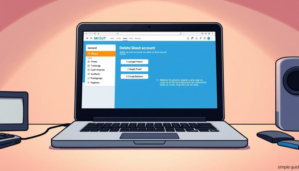delete Skout account on desktop