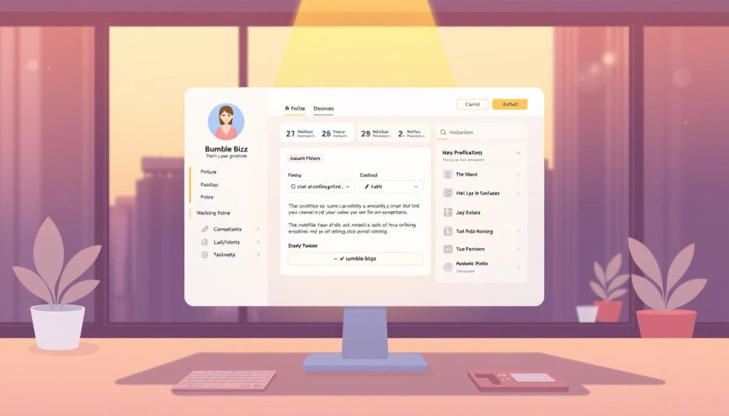 Bumble Bizz profile creation features Bumble Bizz profile creation features