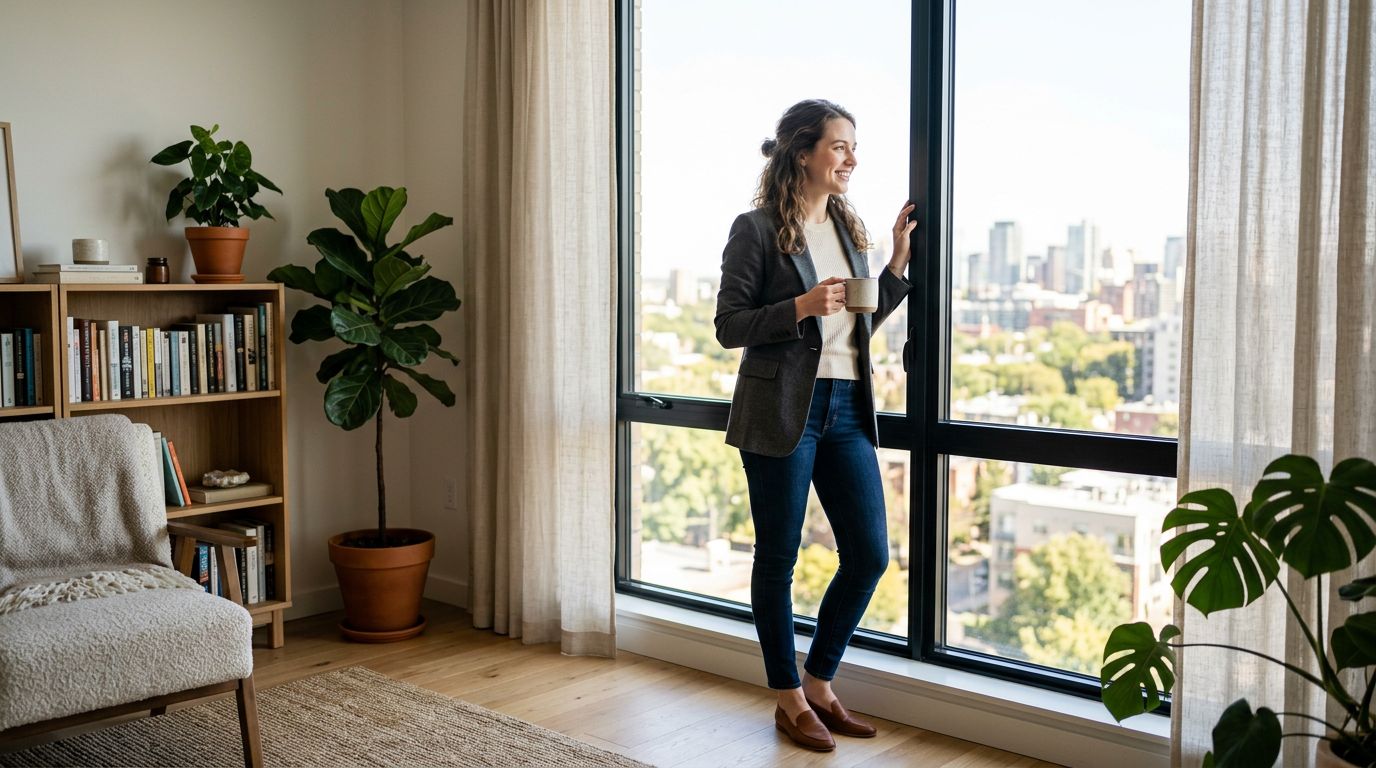 Man wearing a well-fitted smart casual outfit for a dating profile photo