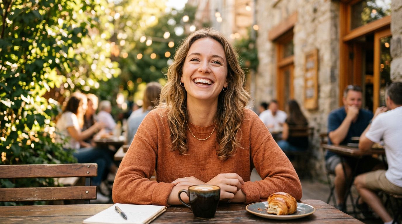 Comparison of a harsh overhead light selfie versus a well-angled diffused light portrait