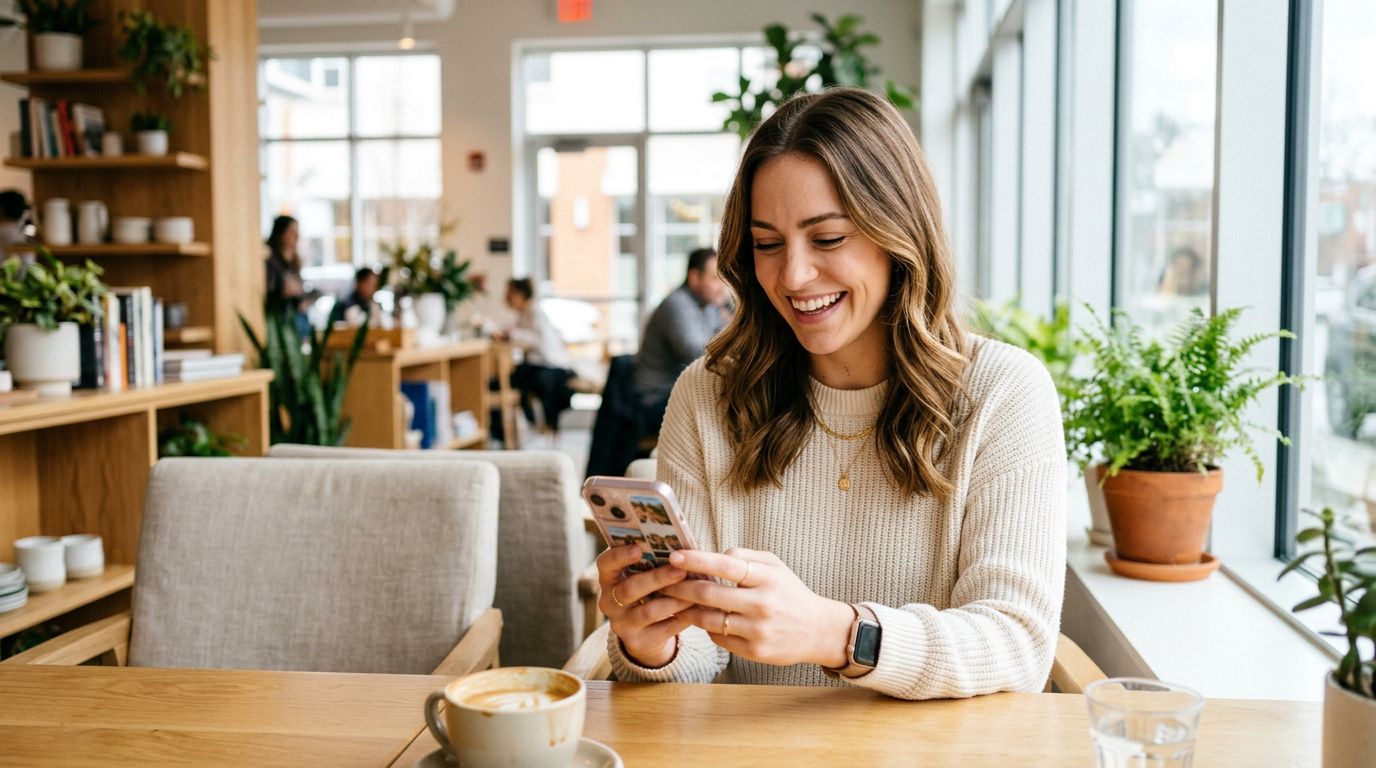 Man with engaging smile posing outdoors for Hinge profile photo